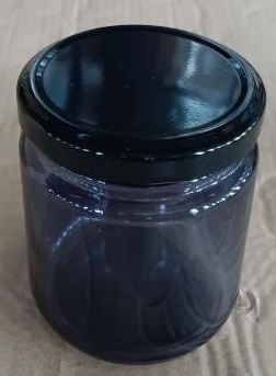 Salsa Straight Sided Jar Black 12 oz with Black Lid (Case of 12