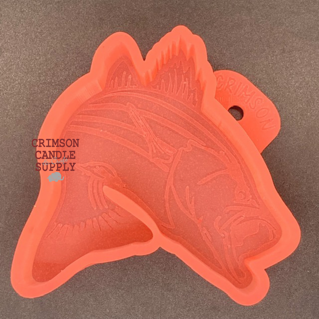 Jumping Bass Fish Silicone Mold 5.5” W x 5.25 H x 1