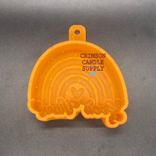 Load image into Gallery viewer, Good Vibes Rainbow Silicone Mold 3.5&quot; H x 4.5&quot; W x 1&quot; deep
