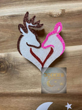 Load image into Gallery viewer, Buck and Doe Heart Silicone Mold 3”W x 4.5” H x 1&quot; deep

