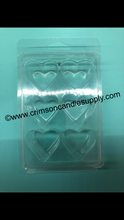 Load image into Gallery viewer, Heart Shaped Clamshell Tart Mold 6 Compartment 2.5 oz
