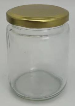Salsa Straight Sided Clear Jar Clear 8 oz with Choice of lid (Case of 12)