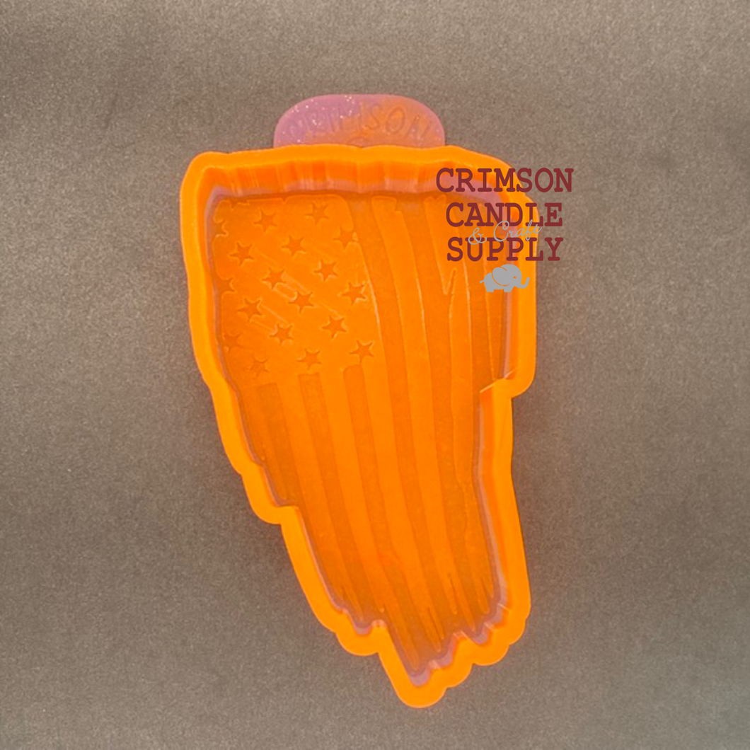 Old Glory Flag Silicone Mold  3” W x 4.25” T x 1