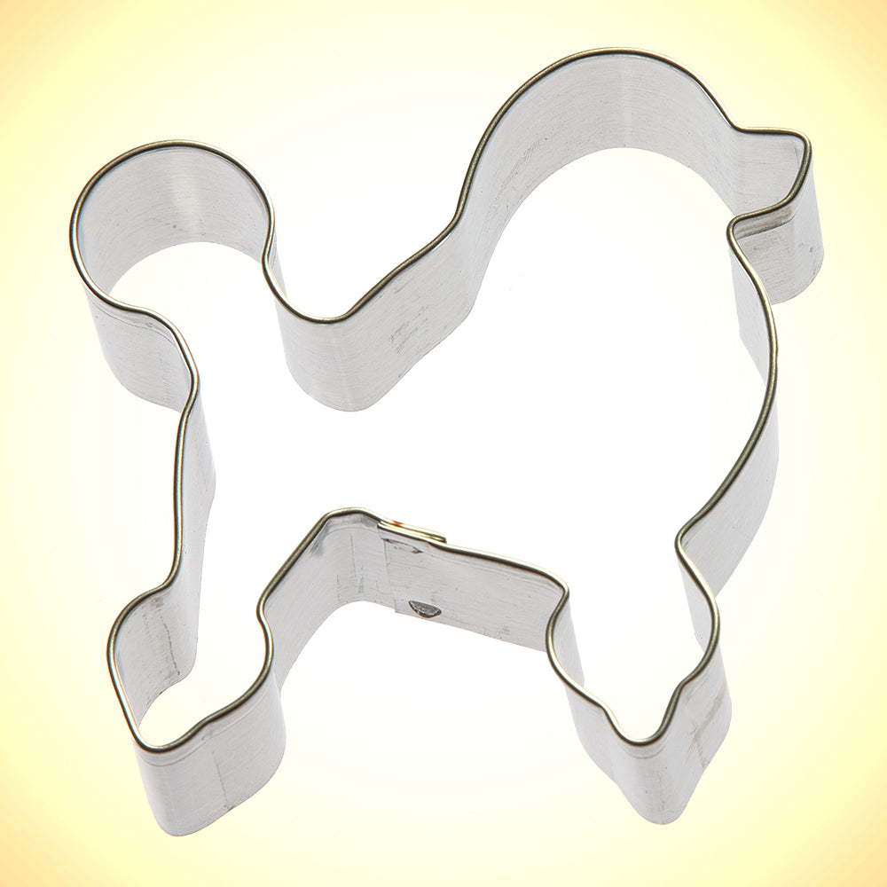 Dog Poodle metal cookie cutter 3”