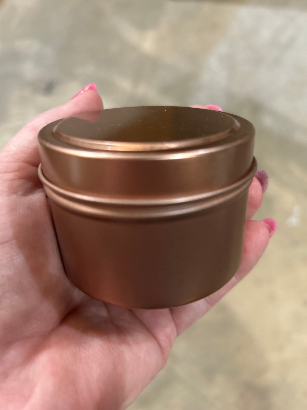 4 oz. Rose Gold Metal Tins (case of 12)