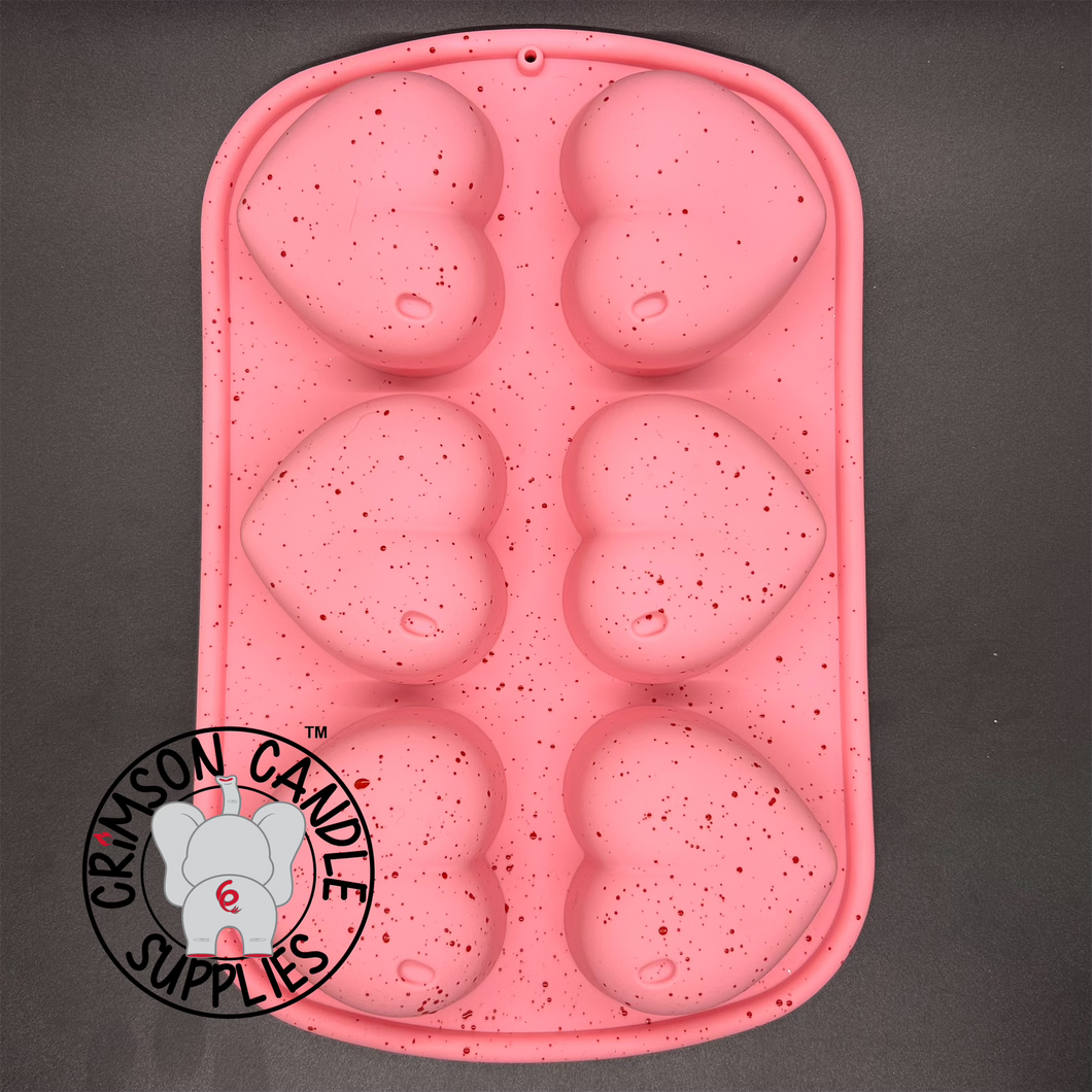 Heart 3D 6 pack Silicone Mold
