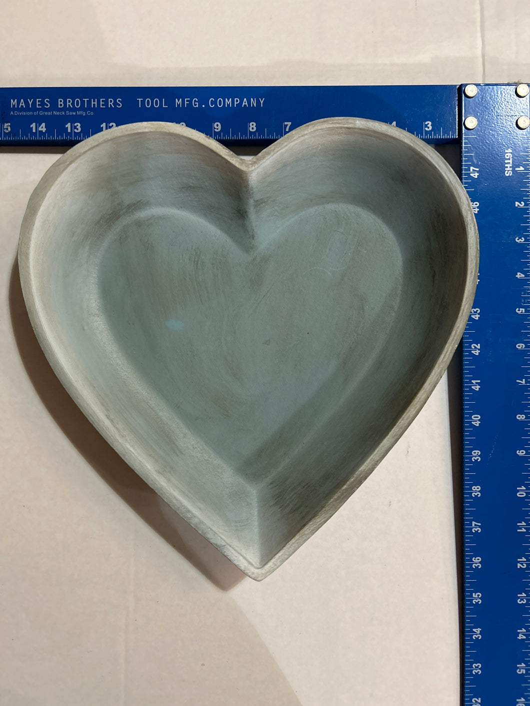 Blue heart craft bowl