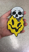 Load image into Gallery viewer, Melting Smiley Face Skull Silicone Mold 3&quot; wide x 5&quot; tall x 1&quot; deep
