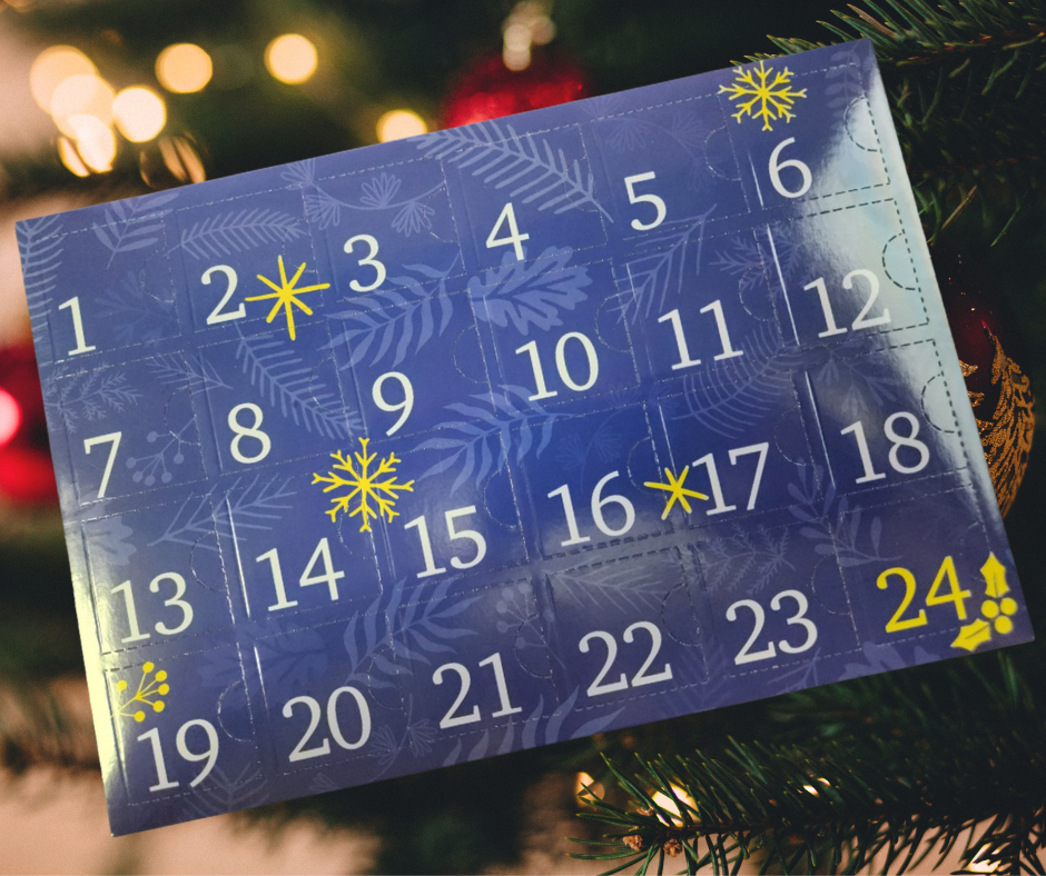 Blue Advent Calendar Box and Tray