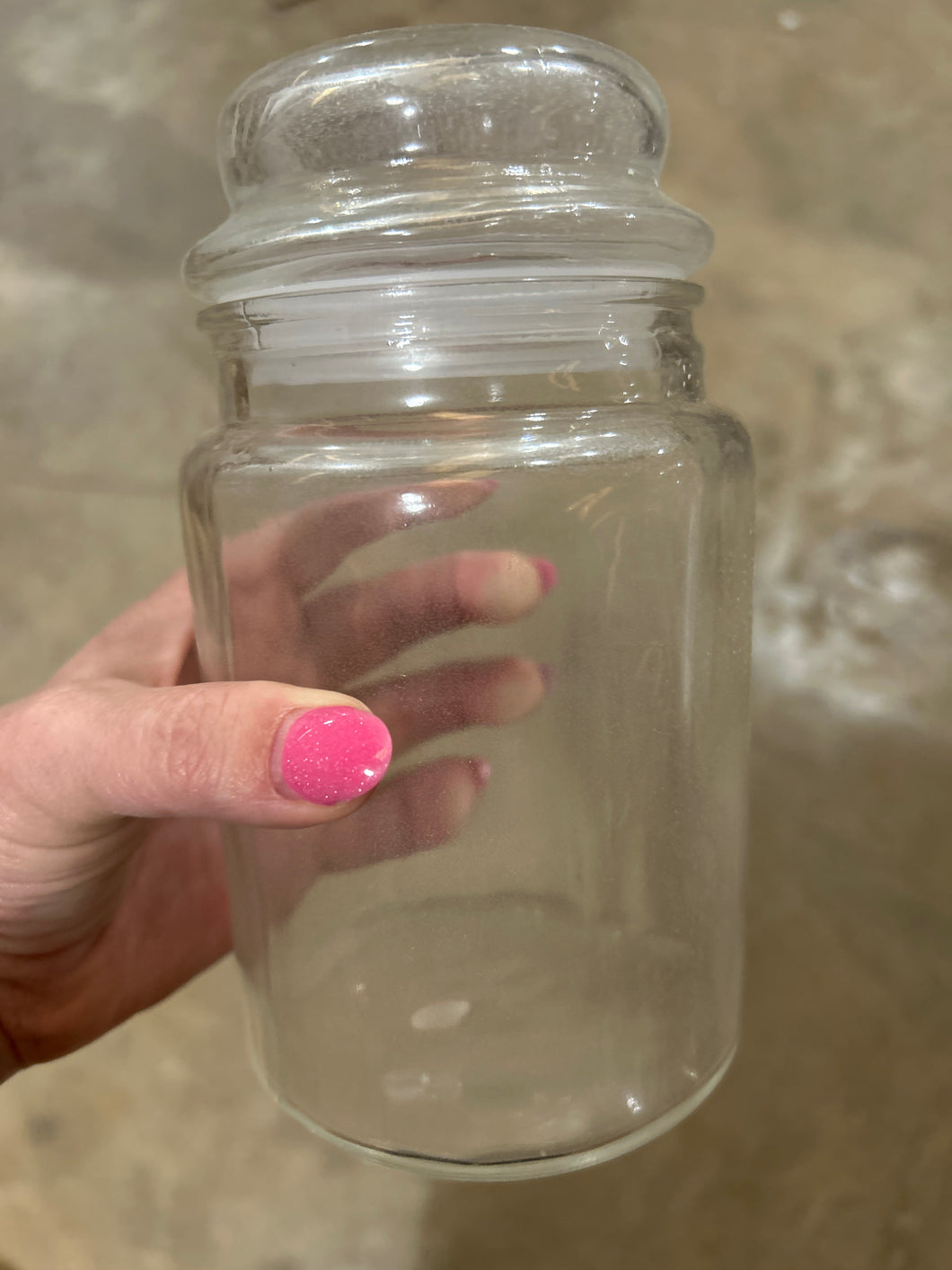 Large Apothecary jar with bubble lid included (Case of 12)