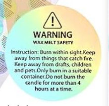 Load image into Gallery viewer, Candle Warning Labels 100 Ct. 1.5 inch
