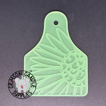 Load image into Gallery viewer, Cow Tag Silicone Mold 3&quot;W x 4&quot;T x 1&quot;D
