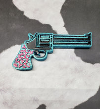 Load image into Gallery viewer, Revolver Pistol with Leopard Print Silicone Mold 6” W x 3” T x 1” D
