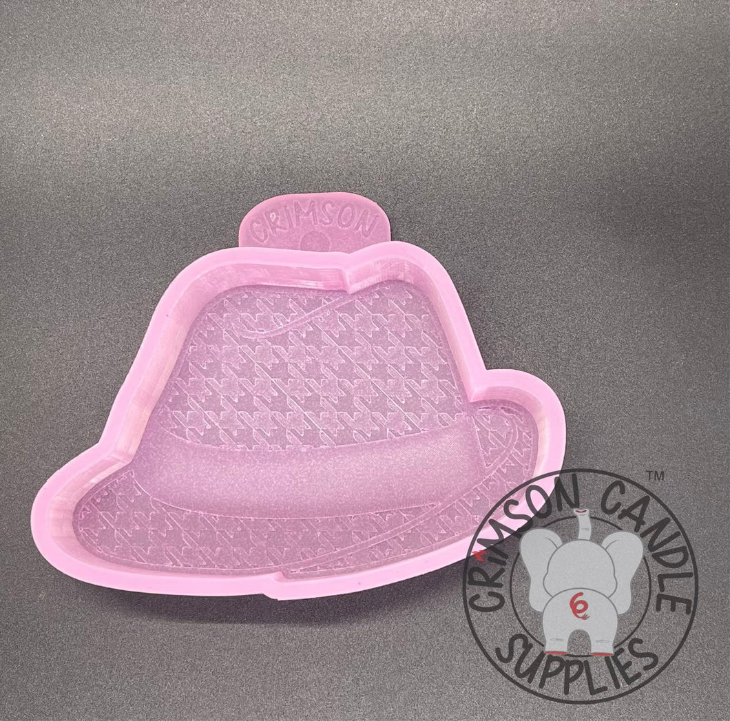 Fedora Houndstooth Print Silicone Mold