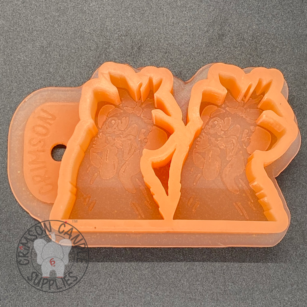 Chicken With Glasses Vent Clips Silicone Mold