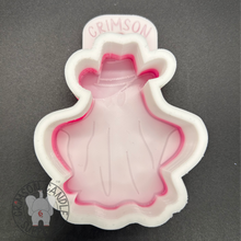 Load image into Gallery viewer, Cowboy Ghost Silicone Mold 3 in. tall x 2 1/2 in. wide x 1 in. deep
