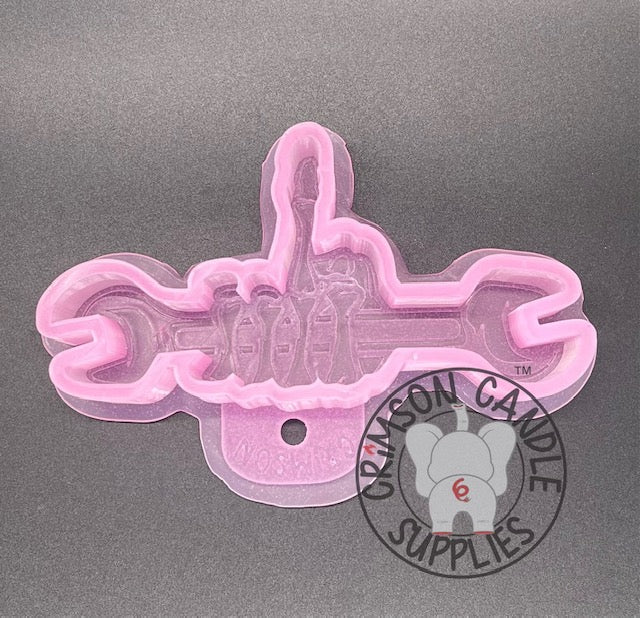 Wrench Skeleton Middle Finger Silicone Mold