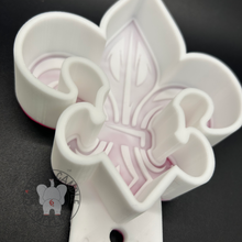 Load image into Gallery viewer, Fleur de Lis Silicone Mold 5” T x 4.5” W x 1&quot; deep
