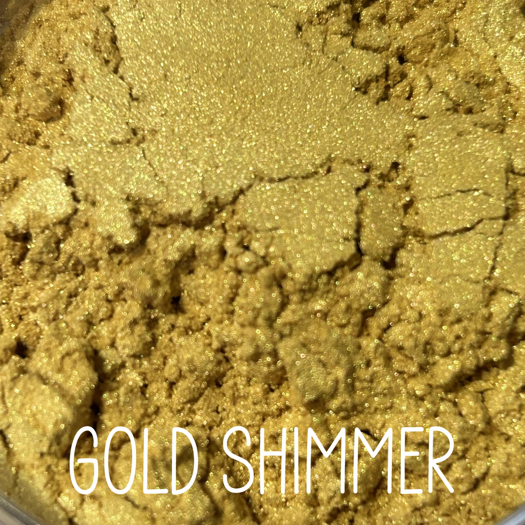 Gold Shimmer Mica Powder 1 oz. jar