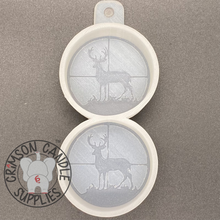 Load image into Gallery viewer, Deer in Scope Vent Clips Silicone Mold 2.5&quot; Wide X 2.5&quot; Tall x 1&quot; Deep (each)
