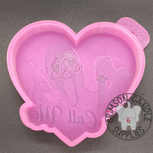Load image into Gallery viewer, Call Me - Serial Killer Silicone Mold 4.75&quot; Wide X 4.25&quot; Tall x 1&quot; Deep
