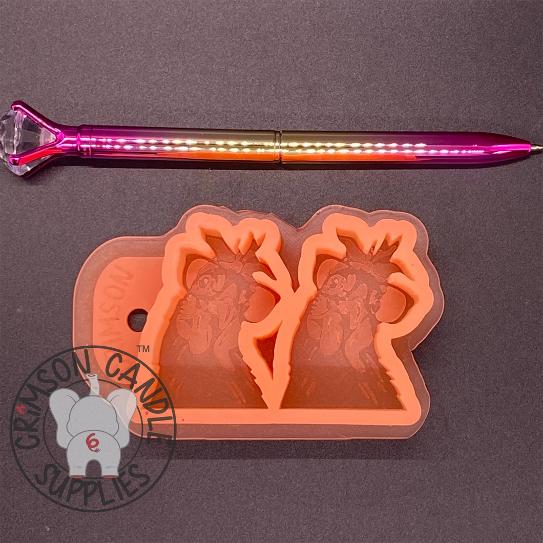 Chicken With Glasses Vent Clips Silicone Mold