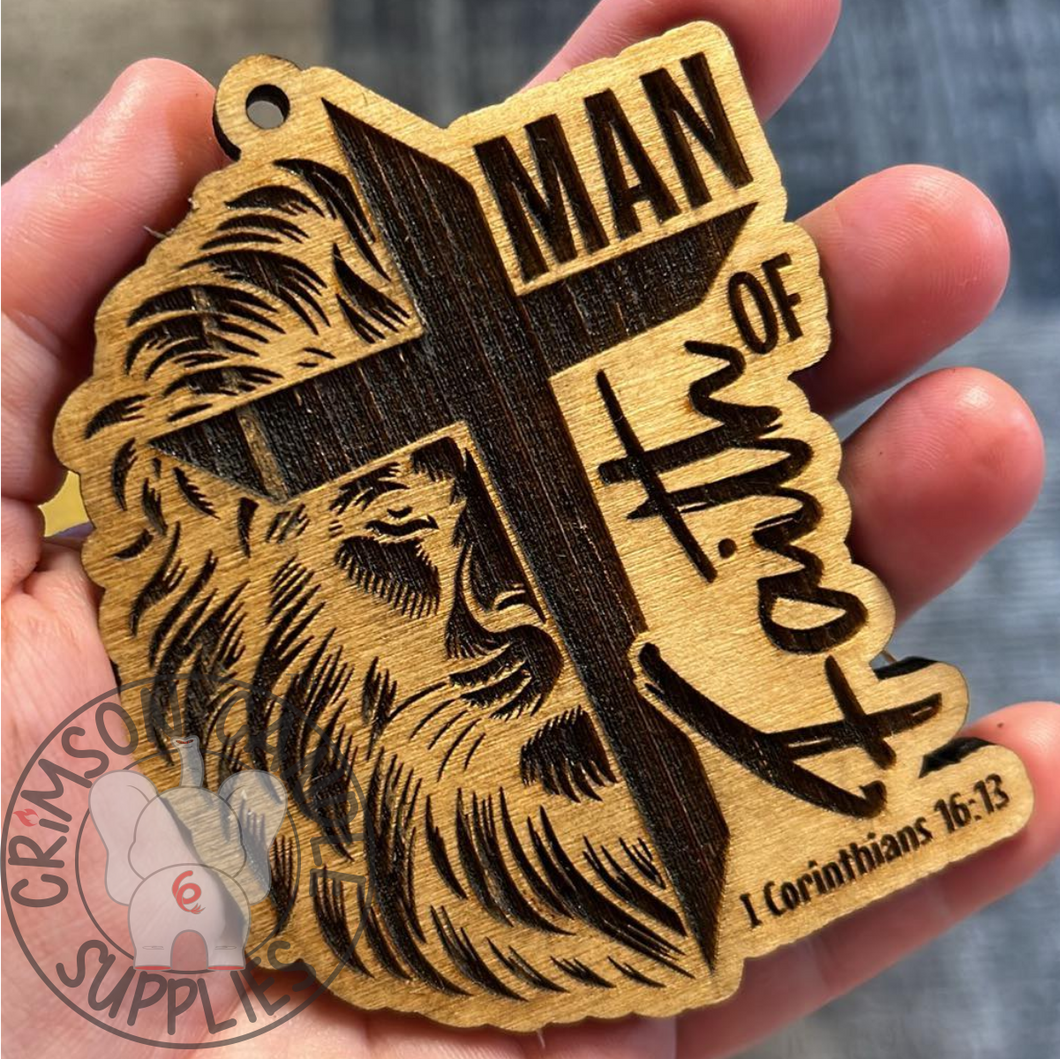 Man of Faith Wooden Ornament