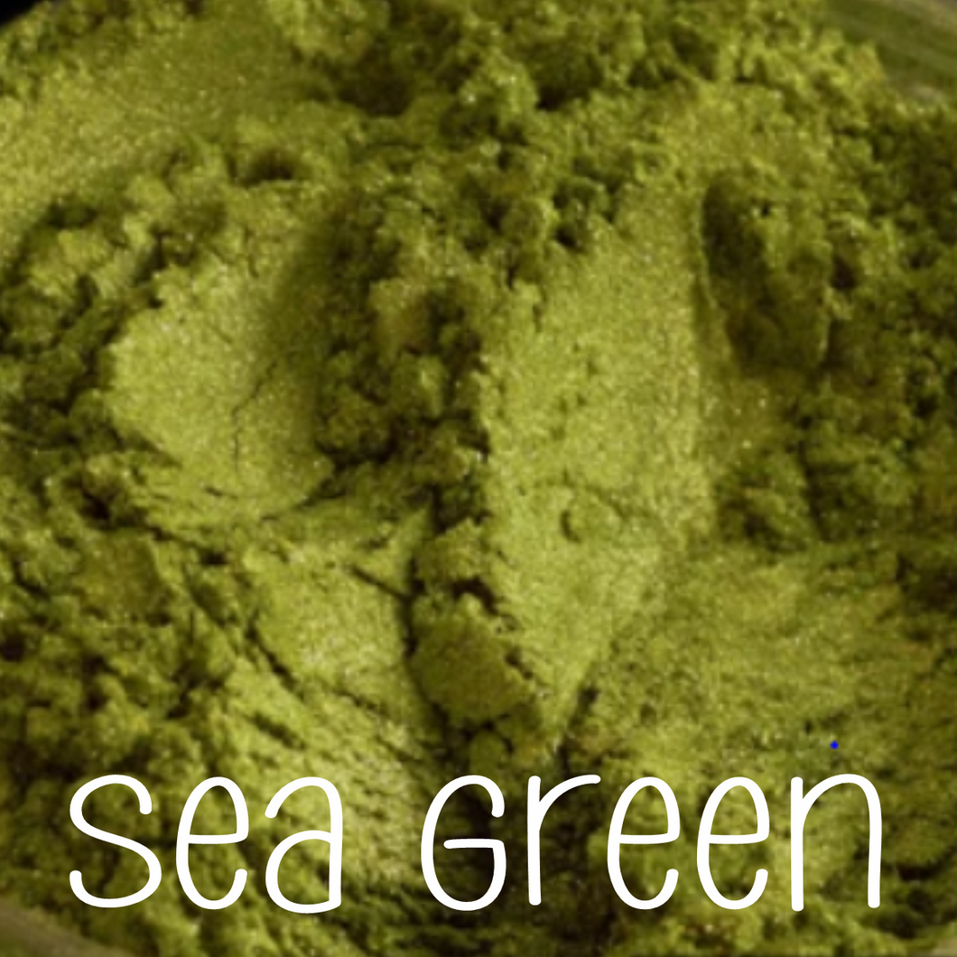 Sea Green Mica Powder 1 oz. jar