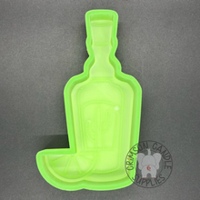 Load image into Gallery viewer, Tequila Bottle with Lime Silicone Mold 3” wide x 5.5” tall x 1&quot; deep
