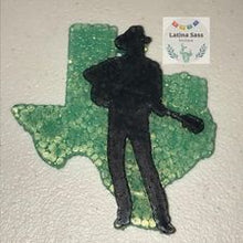 Load image into Gallery viewer, Country Singer in Texas Silicone Mold 4.25 W x 4.5 H x 1&quot; deep
