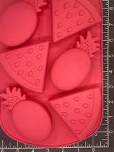 Load image into Gallery viewer, Watermelon &amp; Pineapple 6 pack silicone mold
