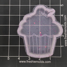 Load image into Gallery viewer, Cupcake with Heart Sprinkles Silicone Mold 4” W x 4.5&quot;H x 1&quot; deep

