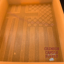 Load image into Gallery viewer, American Flag with Cross Silicone Mold  3.5” W x 4.5” T x 1&quot; deep
