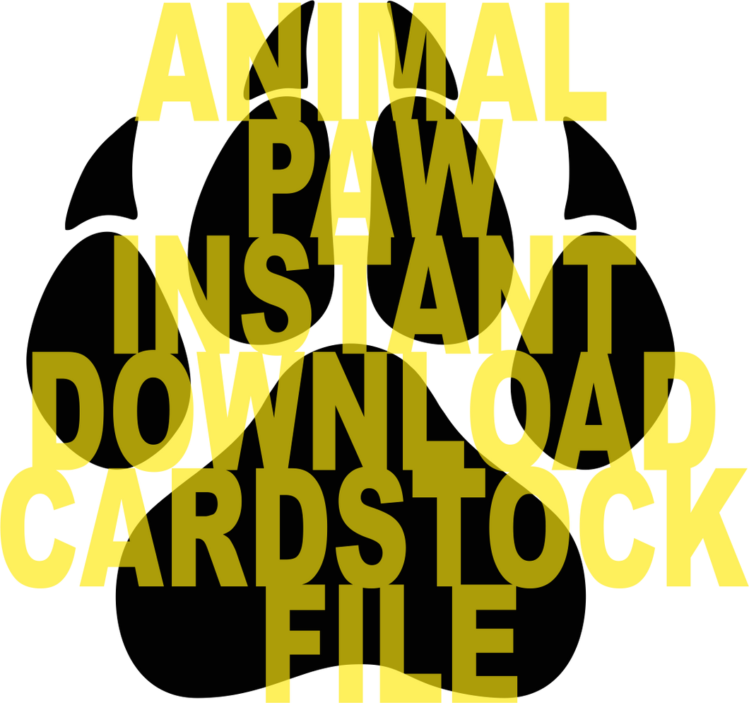 INSTANT DOWNLOAD for Animal Paw  (3.286