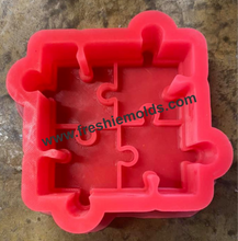 Load image into Gallery viewer, Autism Puzzle Piece Silicone Mold 3.5&quot; x 3.75&quot; x 1&quot; deep
