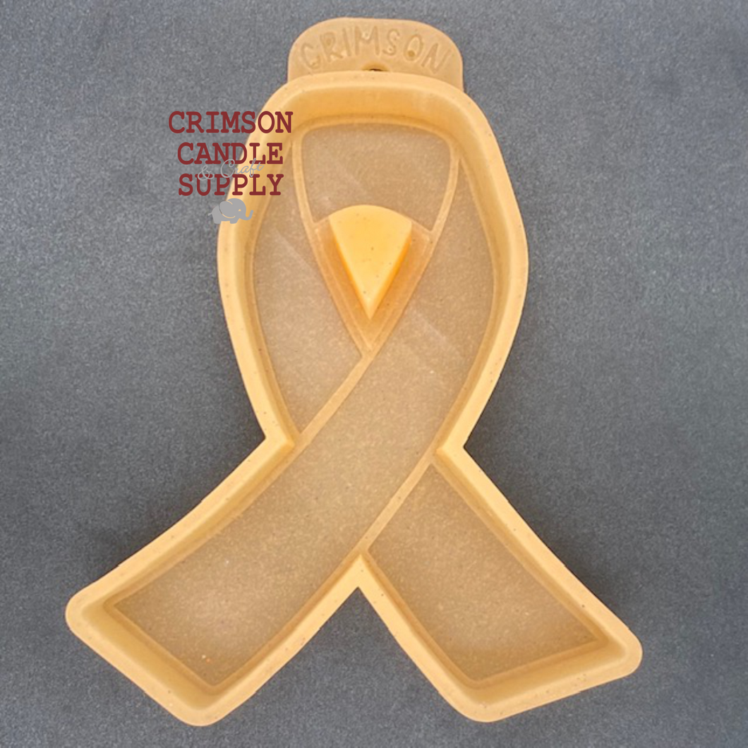 Awareness Ribbon Silicone Mold 5” tall x 4.5” wide x 1
