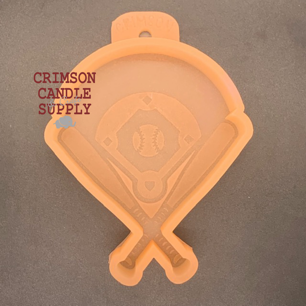 Baseball Diamond Silicone Mold   5” H x  4
