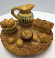 Milk & Bread Candle Topper for 3