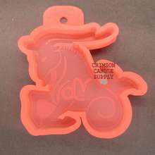 Load image into Gallery viewer, Zodiac Capricorn Silicone Mold  4” H x  4&quot; W x 1&quot; deep
