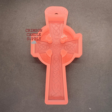 Load image into Gallery viewer, Celtic Cross Silicone Mold  5” H x  3&quot; W x 1&quot; deep
