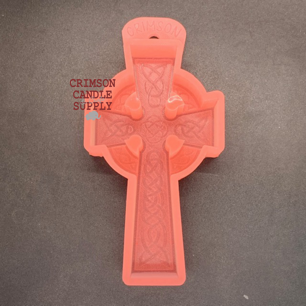 Celtic Cross Silicone Mold  5” H x  3