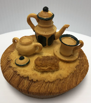 Tea & Biscuits Candle Topper for 3