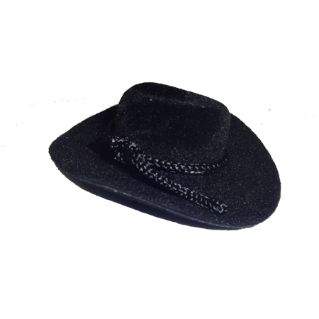 Flocked Stetson Cowboy Hat Trinket – 3″ Black