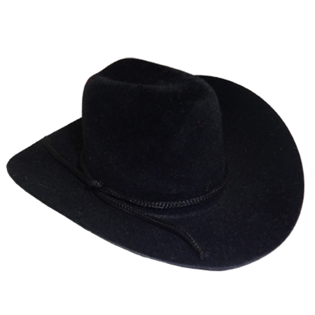 Flocked Stetson Cowboy Hat Trinket – 5″ Black