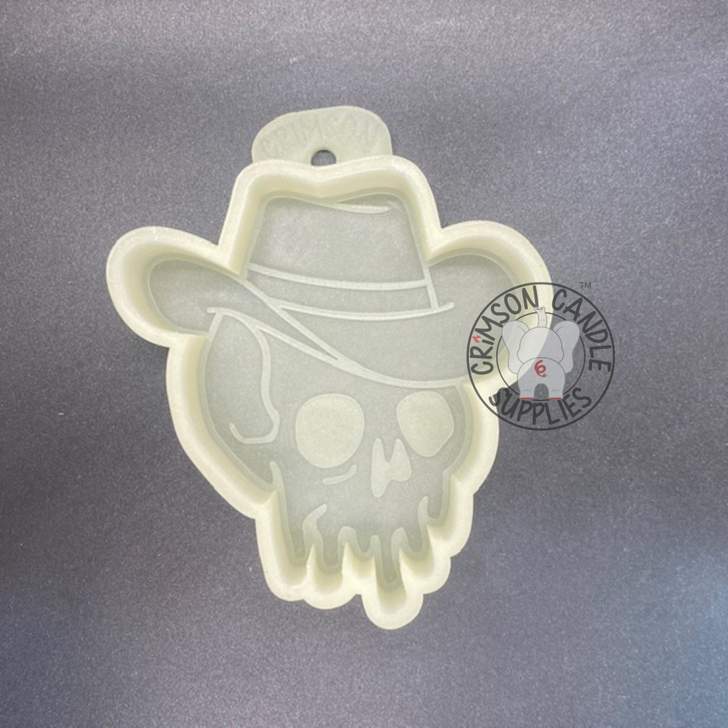 Cowboy Drip Skull with Hat Silicone Mold