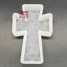 Load image into Gallery viewer, Cow Print Cross Silicone Mold  3” W x 4” T x 1&quot; deep
