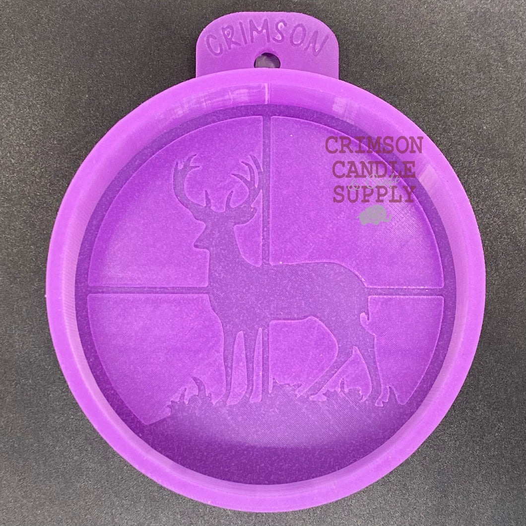 Deer in Scope Silicone Mold 4x4 x 1