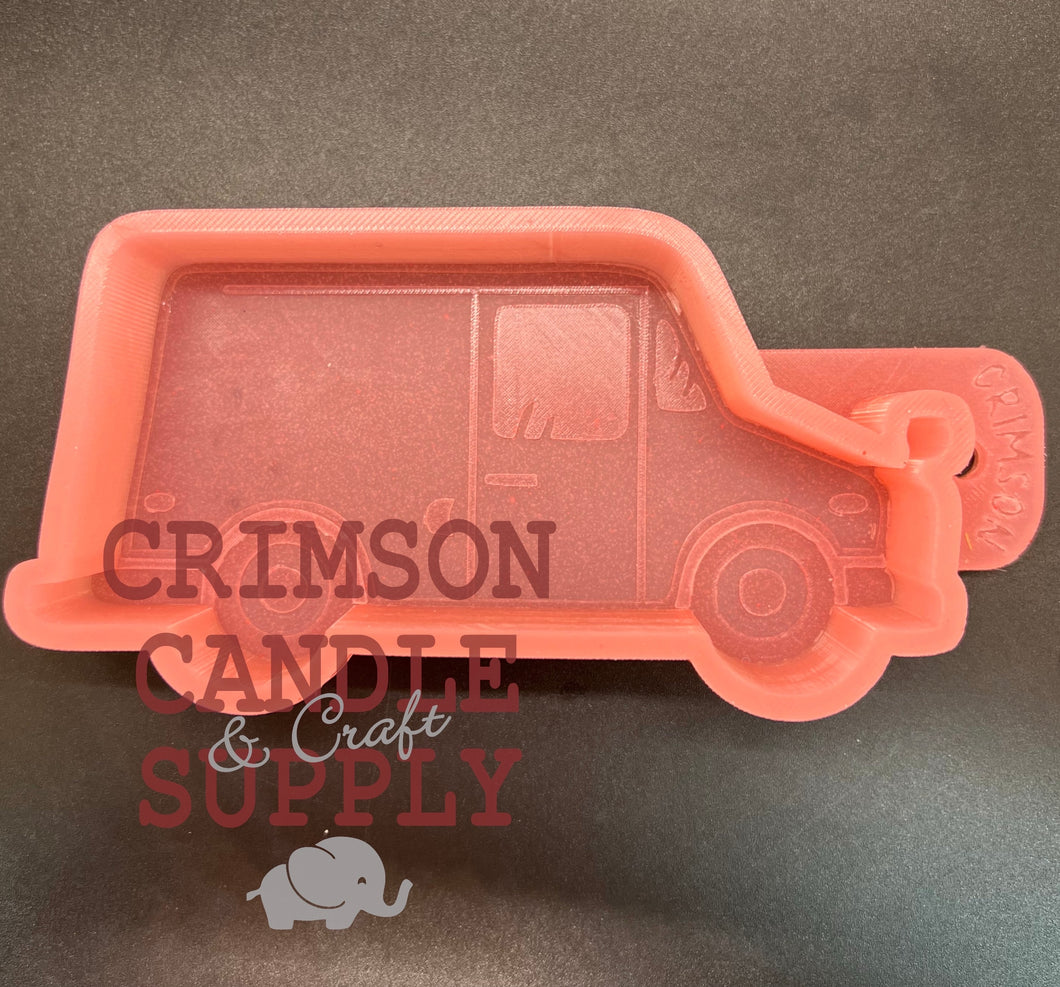 Delivery Truck Silicone Mold  3” H x  6
