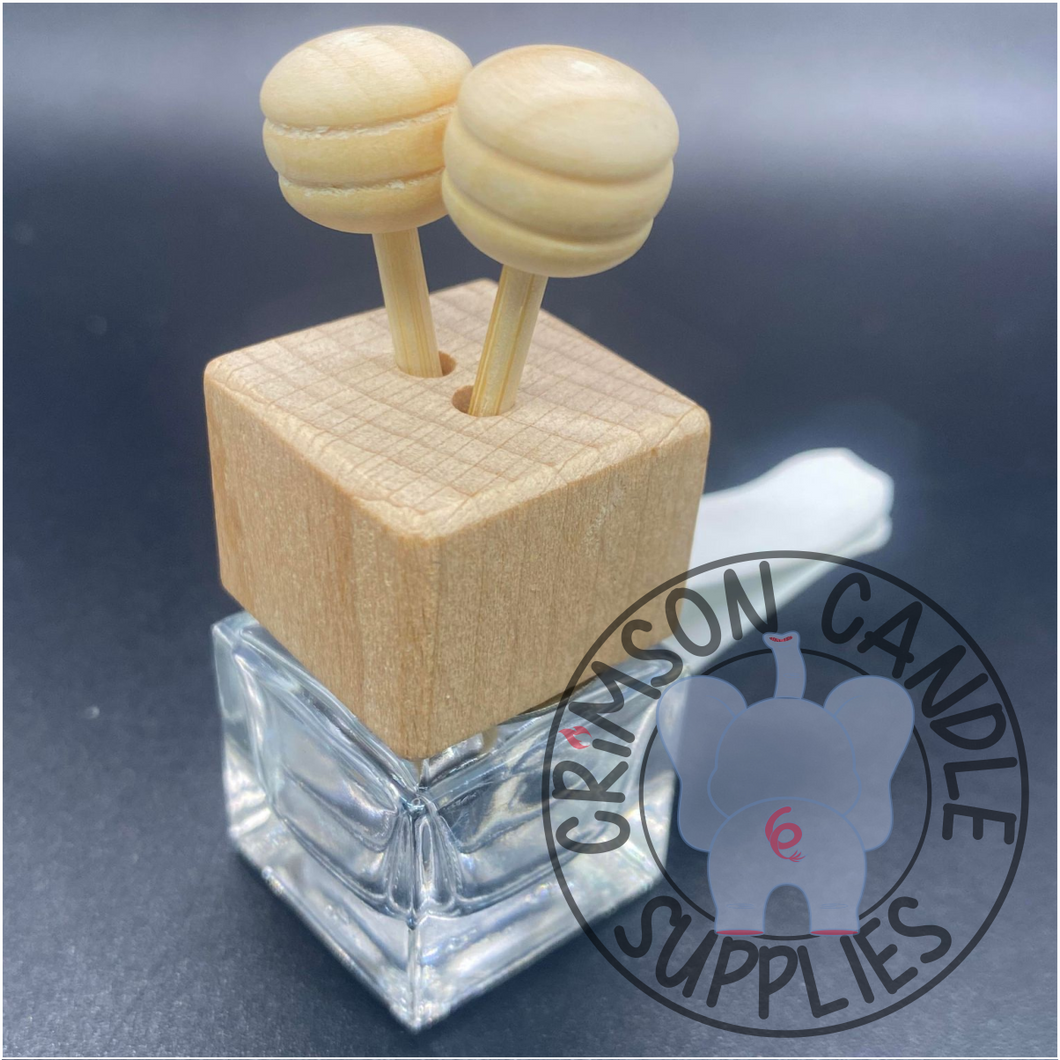 Car fragrance oil diffuser with wooden reeds