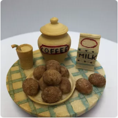 Donuts and Milk Candle Topper for 3
